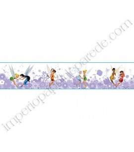 PÁG. 050 - Faixa Vinílica Decorativa Disney York II (Americano) - Fadas Fairies (Tons de Lilás/ Colorido)