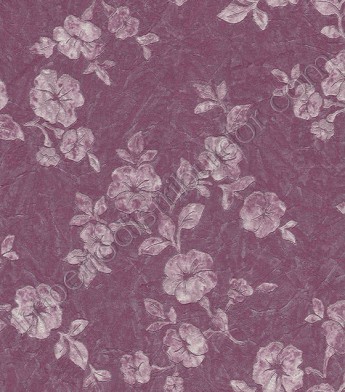 PÁG. 053/062 - Papel de Parede Vinílico Gioia (Italiano) - Floral (Roxo/ Lilás/ Leve Metálico)