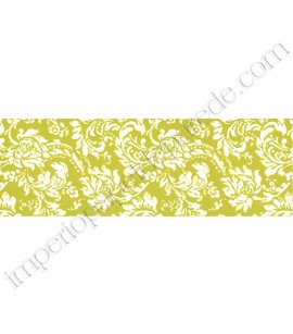 PÁG. 055 - Faixa Vinílica Bistrô (Americano) para Papel de Parede - Arabesco (Branco/Azul/Verde)