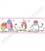 PÁG. 055 - Faixa Vinílica Girl Power (Americano) - Corujas (Branco/ Rosa/ Corujas Coloridas)