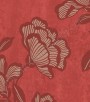 PÁG. 057 - Papel de Parede Vinílico Flow (Italiano) - Floral (Tons de Vermelho/ Bege Metálico)