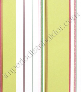 PÁG. 06 - Papel de Parede Vinílico English Florals (Inglês) - Listras (Amarelo/ Rosa/ Verde/ Levíssimo Relevo)