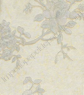 PÁG. 06 - Papel de Parede Vinílico Roberto Cavalli (Italiano) - Floral (Prata/ Cinza Metálico/ Dourado/ Detalhes com Brilho)