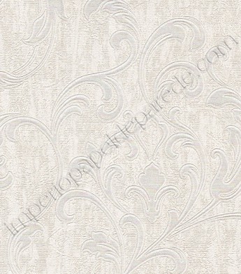 PÁG. 06 - Papel de Parede Vinílico Vinci (Italiano) - Arabesco Colonial (Gelo/ Leve Brilho/ Leve Metalizado/ Detalhes com Brilho Glitter)