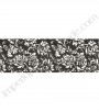 PÁG. 065 - Faixa Vinílica Bistrô (Americano) para Papel de Parede - Arabesco (Preto/Branco/Prata)