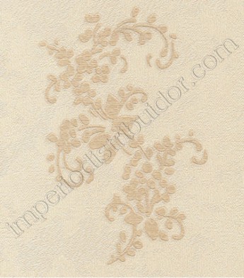 PÁG. 07 - Papel de Parede Magica (Italiano) - Floral (Tons de Bege/ Detalhes com Brilho Glitter)