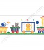 PÁG. 070 - Faixa Vinílica Decorativa Peek-a-Boo (Americano) - Trenzinho Circo (Colorido)