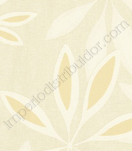 PÁG. 082 - Papel de Parede Vinílico Flow (Italiano) - Floral (Creme/ Bege/ Branco)