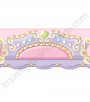PÁG. 085 - Faixa Vinílica Decorativa Peek-a-Boo (Americano) - Contorno Coroa Princesa (Rosa/ Lilás)