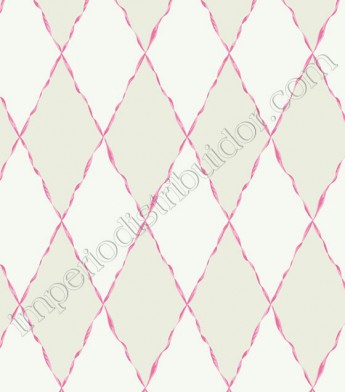 PÁG. 085 - Papel de Parede Vinílico Girl Power (Americano) - Treliças (Tons de Rosa/ Branco/ Pérola)