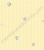 PÁG. 089 - Papel de Parede Infantil Vinílico Peek-a-Boo (Americano) - Imitação Tecido com Botões (Colorido/ Amarelo)
