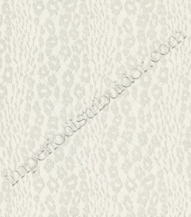 PÁG. 09/16 - Papel de Parede Vinílico Roberto Cavalli 3 (Italiano) - Imitação de Onça com Efeito Rendado (Off-White/ Detalhes com Relevo e Brilho Glitter)