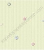 PÁG. 091 - Papel de Parede Infantil Vinílico Peek-a-Boo (Americano) - Imitação Tecido com Botões (Colorido/ Tons de Verde)