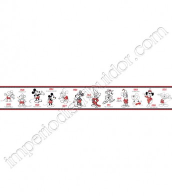 PÁG. 092 - Faixa Vinílica Disney York (Americano) - Mickey Desde a Criação