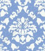 PÁG. 094 - Papel de Parede Vinílico Girl Power (Americano) - Colonial com Efeito Oncinha (Azul/ Branco/ Detalhes Metálicos)