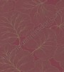 PÁG. 11 - Papel de Parede Vinílico Brera (Italiano) - Folhas (Vermelho Escuro/ Bege)