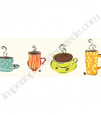 PÁG. 118 - Faixa Vinílica Bistrô (Americano) para Papel de Parede - Café da Tarde
