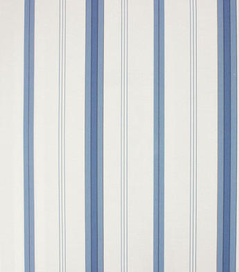 PÁG. 12 - Papel de Parede Vinílico Classic Stripes (Americano) - Listras (Tons de Azul/ Cor Crú/ Detalhes com Leve Brilho Perolado)