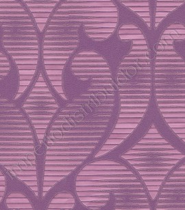 PÁG. 12 - Papel de Parede Vinílico Milano City (Italiano) - Arabesco Estilizado (Magenta/Detalhes Metálicos)