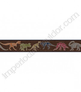 PÁG. 139 - Faixa Vinílica Decorativo Friends Forever (Americano) - Mundo dos Dinossauros (Marrom/ Colorido)