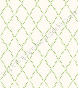 PÁG. 14 - Papel de Parede Vinílico Casabella (Americano) - Treliça de Folhas (Branco/ Verde)