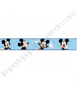 PÁG. 141 - Faixa Vinílica Decorativa Disney York II (Americano) - Mickey Mouse (Tons de Azul/ Colorido)
