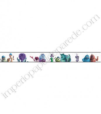 PÁG. 149 - Faixa Vinílica Decorativa Disney York II (Americano) - Monstros S.A (Tons de Azul/ Colorido)