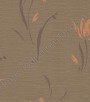 PÁG. 15 - Papel de Parede Vinílico Motivi (Italiano) - Flor Estilizada (Marrom/ Café/ Cobre/ Leve Metalizado)