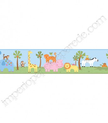 PÁG. 152 - Faixa Vinílica Decorativa Peek-a-Boo (Americano) - Selvinha (Azul/ Colorido)