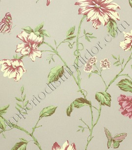 PÁG. 16 - Papel de Parede Vinílico English Florals (Inglês) - Floral (Caqui/ Tons de Rosa/ Creme/ Leve Relevo)