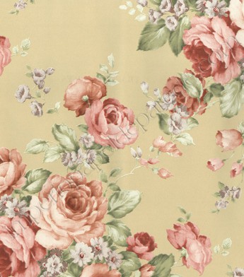 PÁG. 17 - Papel de Parede Vinílico Fragrant Roses (Chinês) - Floral (Rosa Antigo/ Bege Escuro/ Verde)
