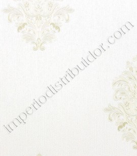 PÁG. 17 - Papel de Parede Vinílico Vita (Italiano) - Colonial com Textura (Tons de Bege/ Off-White/ Detalhes Emborrachados e com Relevo)