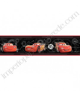 PÁG. 177 - Faixa Vinílica Decorativa Disney York II (Americano) - Carros (Preto/ Vermelho/ Cinza)