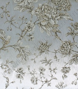 PÁG. 18 - Papel de Parede Vinílico Bright Wall (Americano) - Floral (Bege Claro Acinzentado/ Prata)