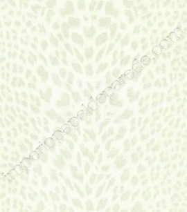 PÁG. 18 - Papel de Parede Vinílico Roberto Cavalli (Italiano) - Imitação Pele de Onça (Off-White/ Pérola/ Detalhes com Glitter Prata)