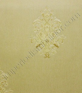 PÁG. 18 - Papel de Parede Vinílico Vita (Italiano) - Colonial com Textura (Ocre Dourado/ Detalhes Emborrachados e com Relevo)