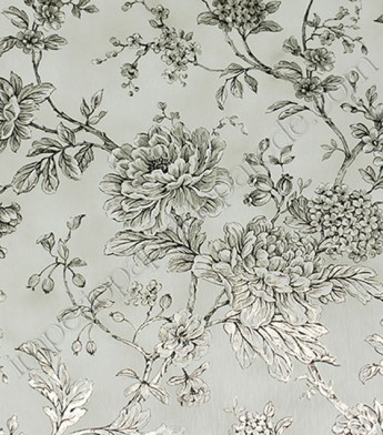 PÁG. 20 - Papel de Parede Vinílico Bright Wall (Americano) - Floral (Gelo/ Tons de Bege Claro/ Detalhes com Brilho Prata Velho)