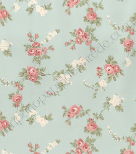 PÁG. 20 - Papel de Parede Vinílico Fragrant Roses (Chinês) - Floral (Azul/ Rosa Antigo/ Verde/ Branco)