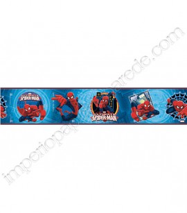 PÁG. 219 - Faixa Vinílica Decorativa Disney York II (Americano) - Homem-Aranha (Tons de Azul/ Vermelho) 