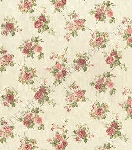 PÁG. 23 - Papel de Parede Vinílico Fragrant Roses (Chinês) - Floral Delicado (Bordô/ Verde/ Bege)