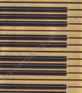 PÁG. 25 - Papel de Parede Vinílico Bling (Americano) - Piano (Ouro/ Preto/ Vermelho)