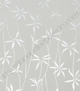 PÁG. 26 - Papel de Parede Vinílico Bright Wall (Americano) - Folhinhas (Cinza Claro/ Prata)