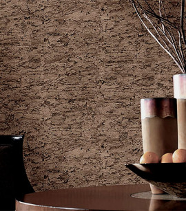 PÁG. 27 - Papel de Parede Vinílico Modern Rustic (Americano) - Efeito Mármore (Marrom Avermelhado/ Detalhes com Brilho)