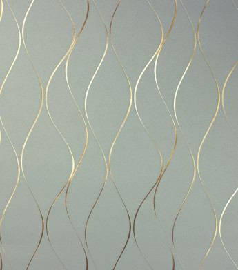 PÁG. 28 - Papel de Parede Vinílico Enchantment (Americano) - Linhas (Verde-Chá/ Dourado)