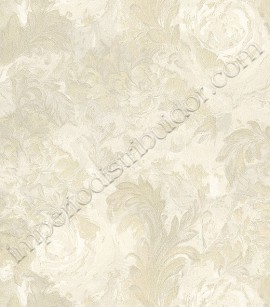 PÁG. 29 - Papel de Parede Vinílico Roberto Cavalli 3 (Italiano) - Floral Artístico (Cor Cru/ Bege Claro Acinzentado/ Detalhes com Leve Relevo e Brilho Glitter)