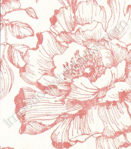 PÁG. 29 - Papel de Parede Vinílico Vie del Centro (Italiano) - Floral (Vermelho/ Branco)