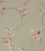 PÁG. 30 - Papel de Parede Vinílico Bright Wall (Americano) - Floral Delicado (Cor Camurça/ Rosa Coral/ Verde/ Detalhes com Brilho Cintilante)