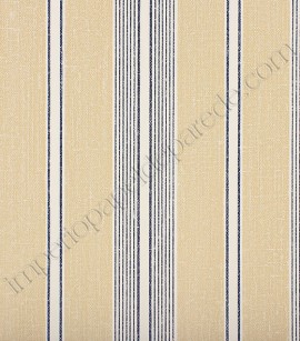 PÁG. 32 - Papel de Parede Vinílico Classic Stripes (Americano) - Listras com Imitação de Textura (Tons de Bege/ Azul Marinho)