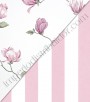 PÁG. 32 - Papel de Parede Vinílico English Florals (Inglês) - Listras Largas (Rosa/ Branco)