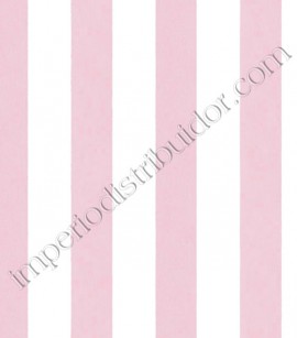 PÁG. 32 - Papel de Parede Vinílico English Florals (Inglês) - Listras Largas (Rosa/ Branco)